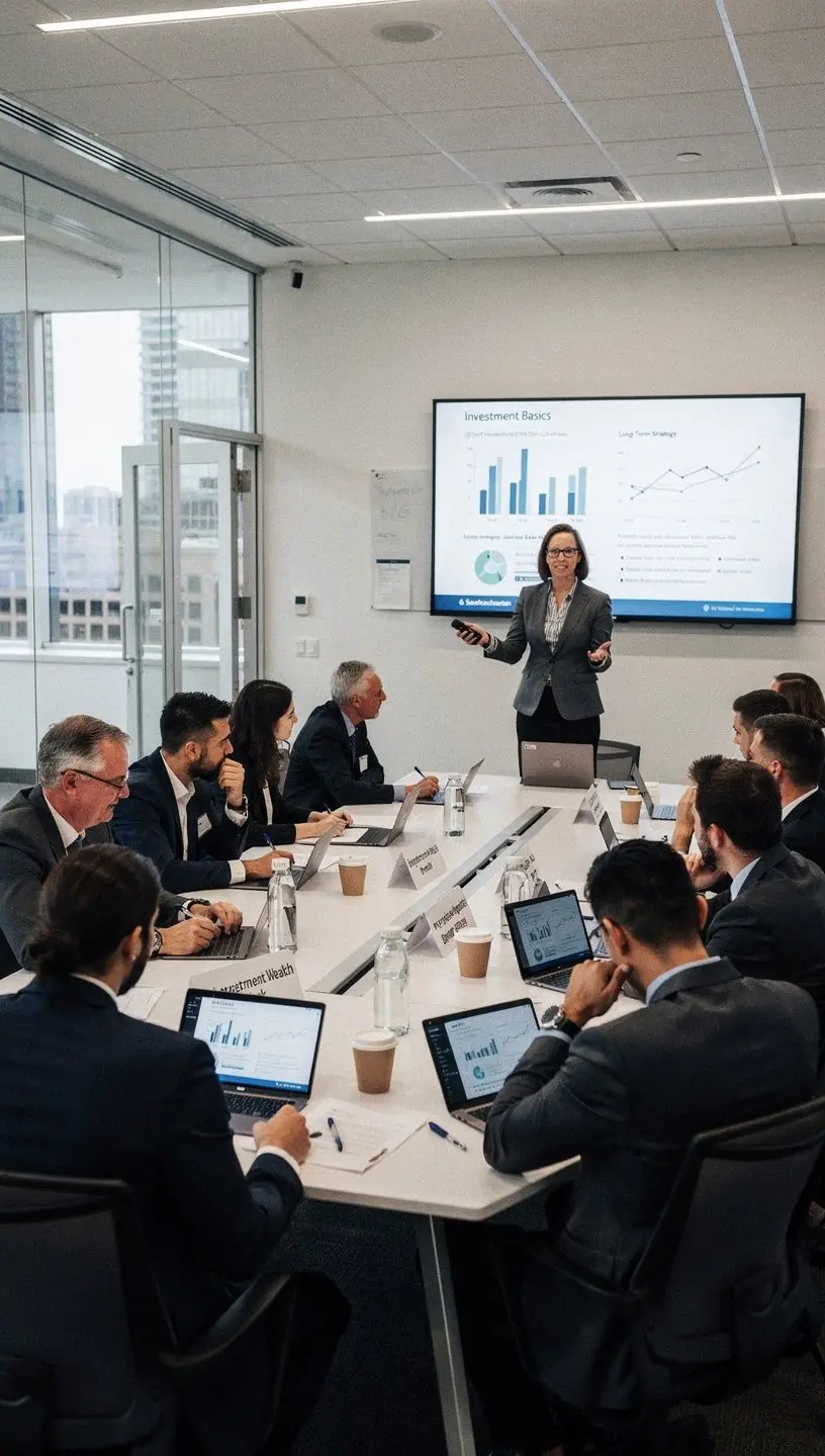 Záber na stolík s materiálmi a pracovnými zošitmi pred začiatkom kurzu.